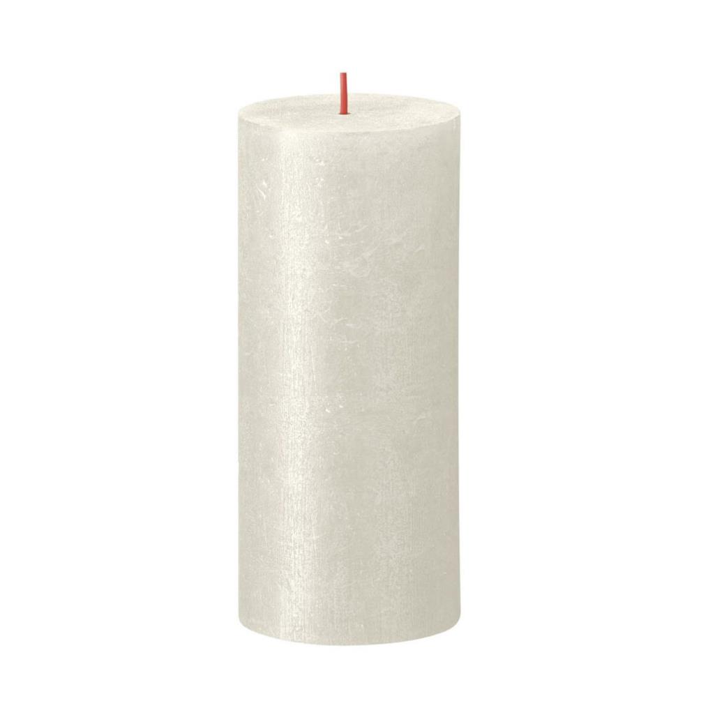 Bolsius Ivory Rustic Shimmer Metallic Pillar Candle 19cm x 7cm £9.44